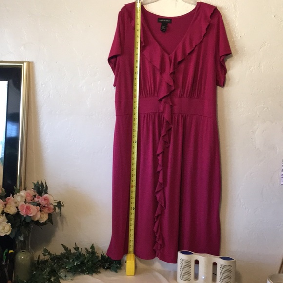 Lane Bryant Fuchsia Ruffles Dress - Picture 5 of 8